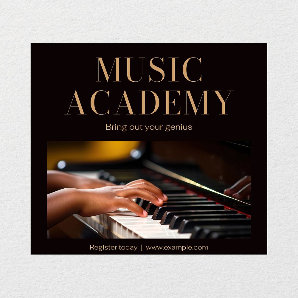 Music academy Instagram post template