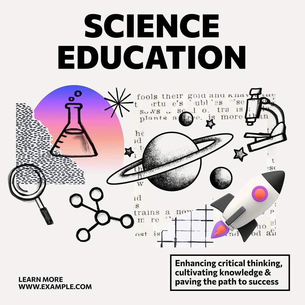 Science education Instagram post template