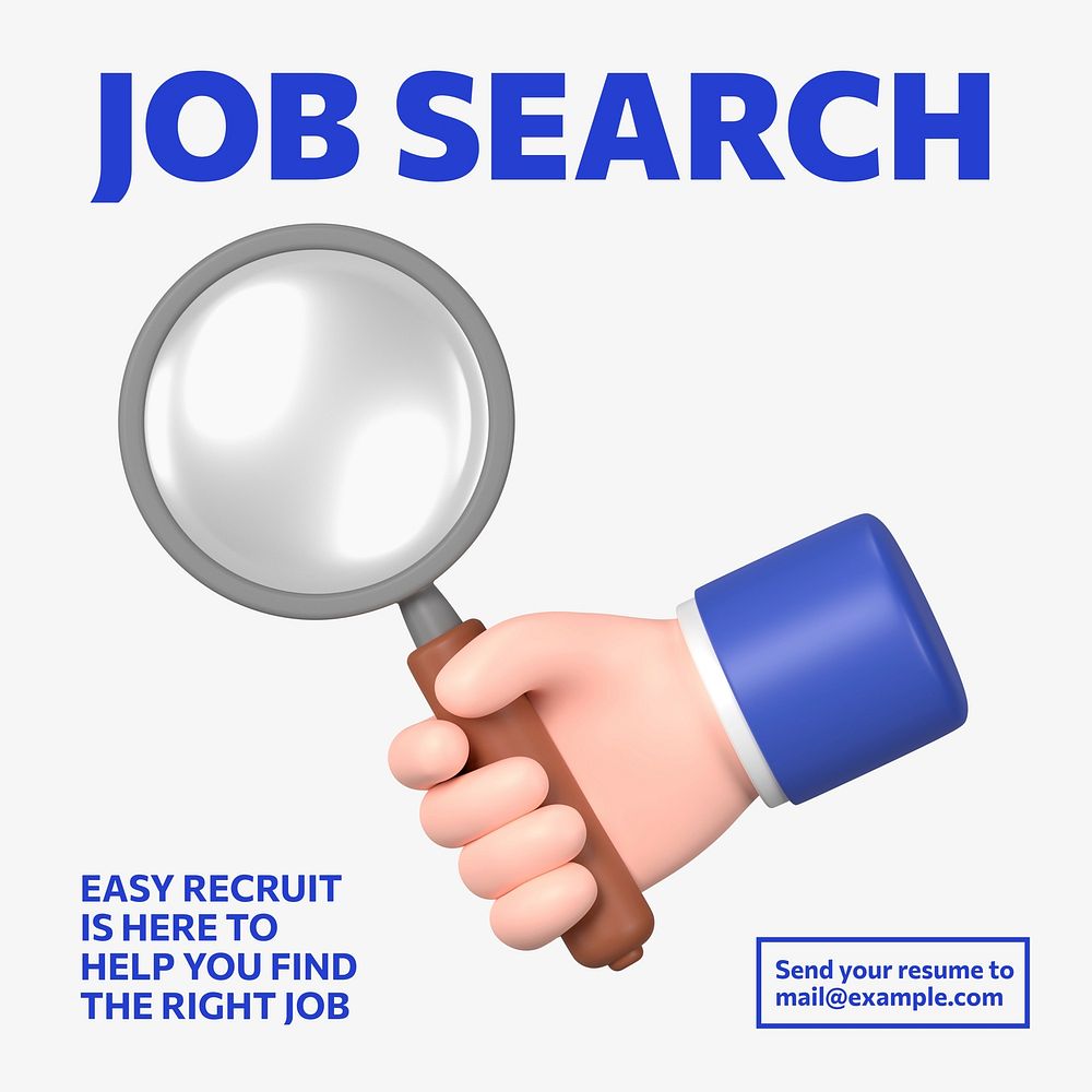 Job search Instagram post template design