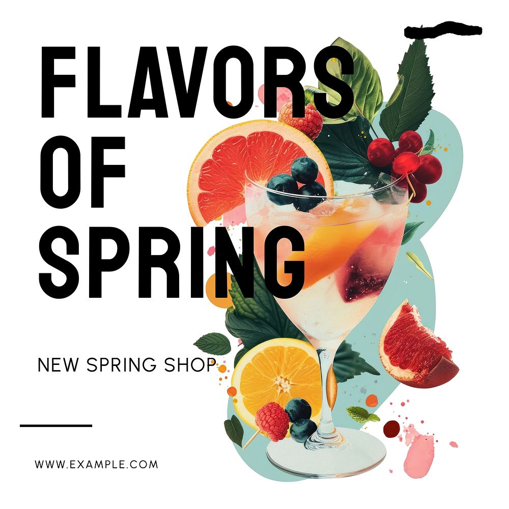 Flavors of Spring Facebook post template