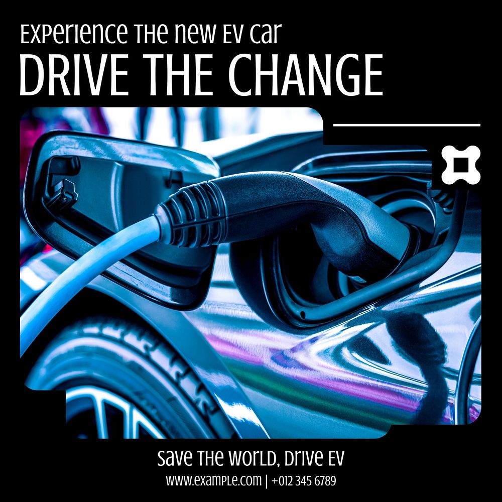 Electric car Instagram post template    design