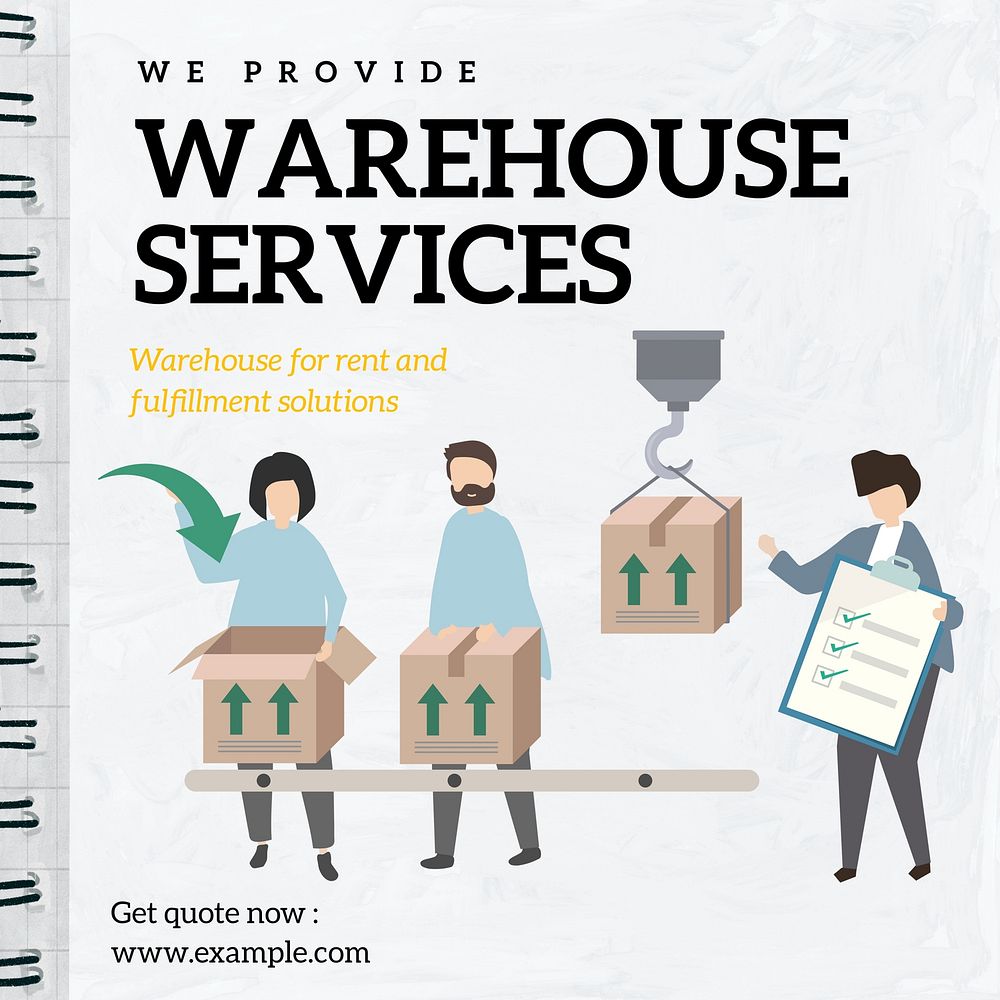 Warehouse services Instagram post template