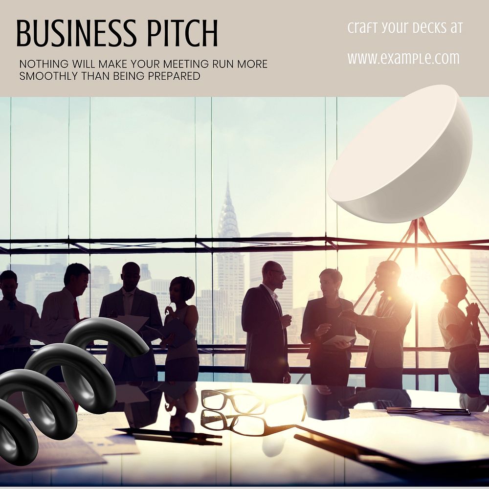 Business pitch Instagram post template