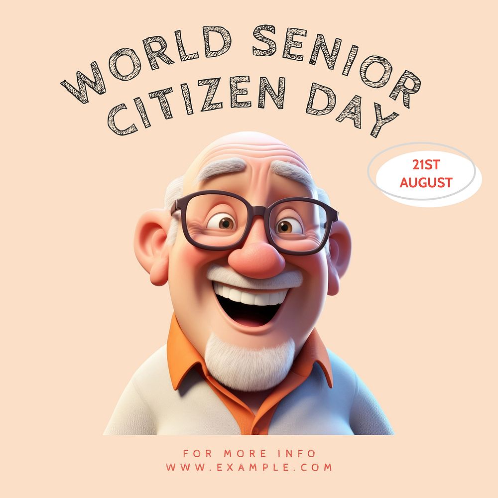 Senior citizen day Instagram post template