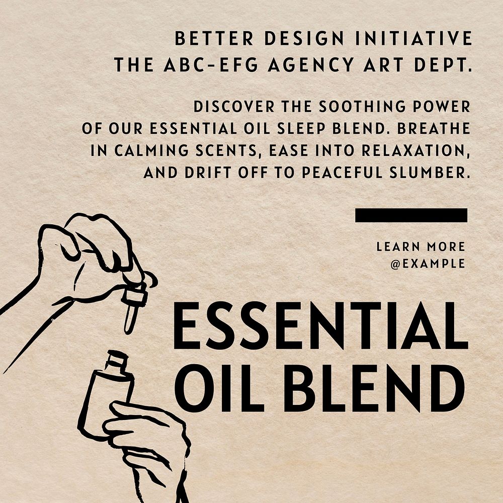 Essential oil  Instagram post template