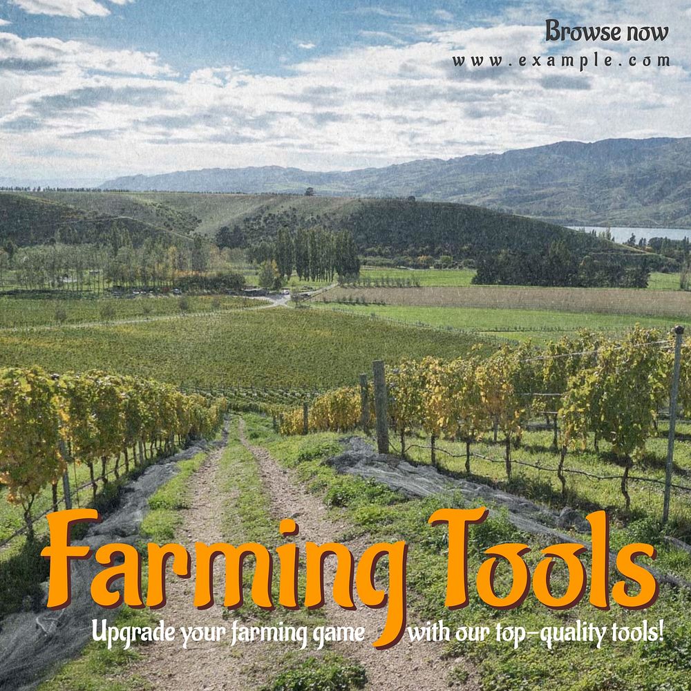 Farming tools Instagram post template