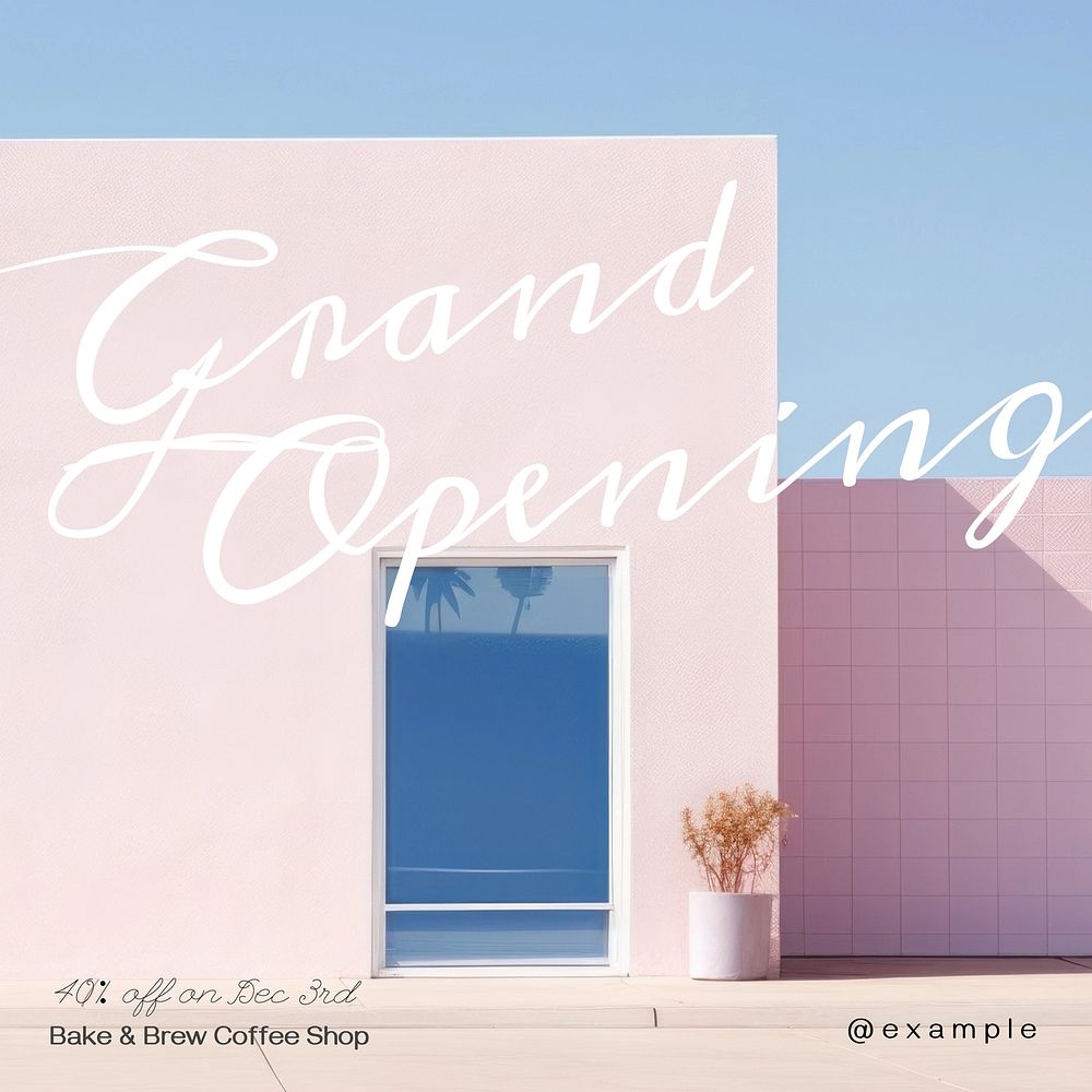 Grand opening Facebook post template