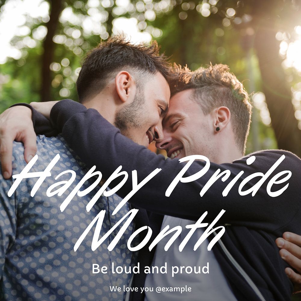 Happy pride month Instagram post template design