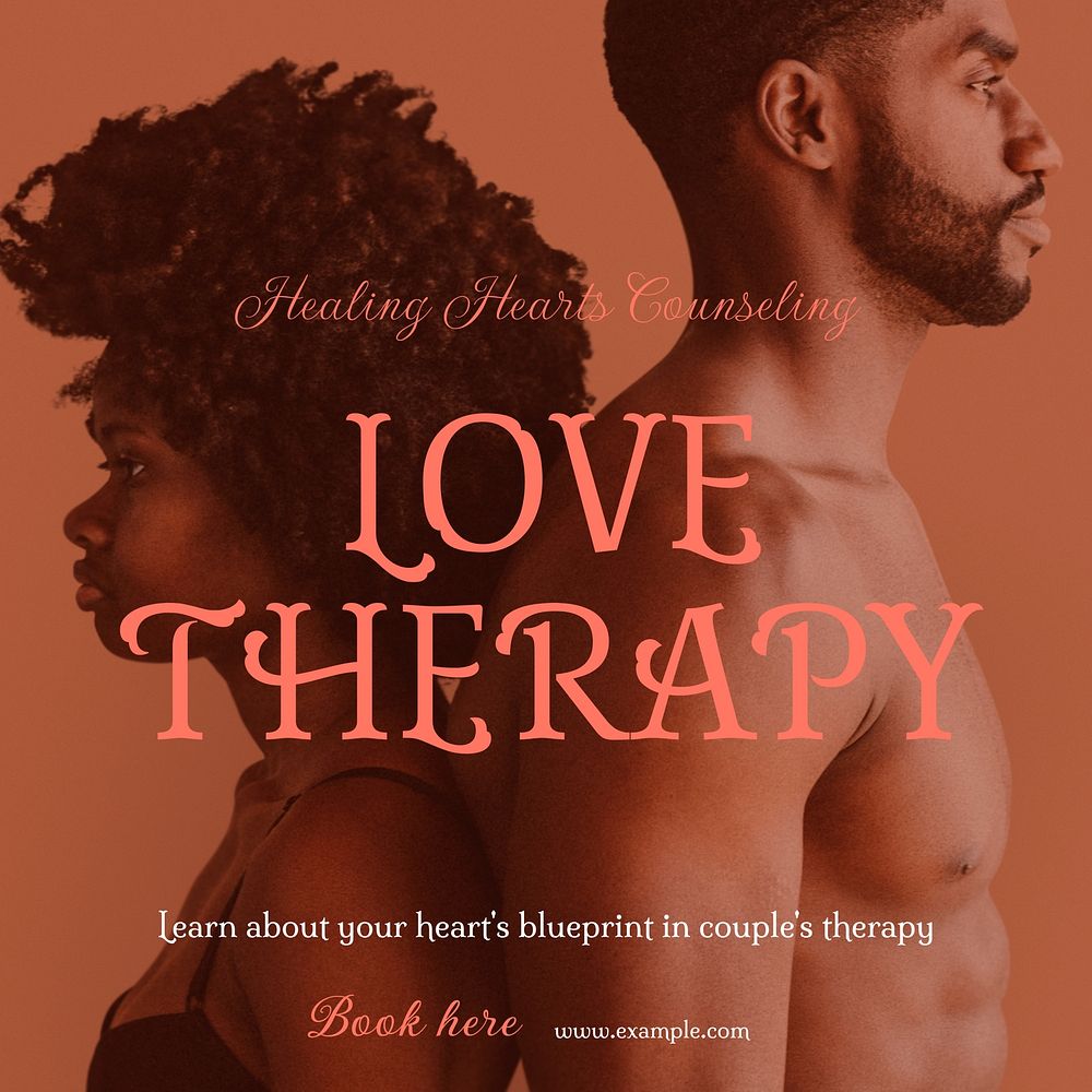 Loves therapy Instagram post template design