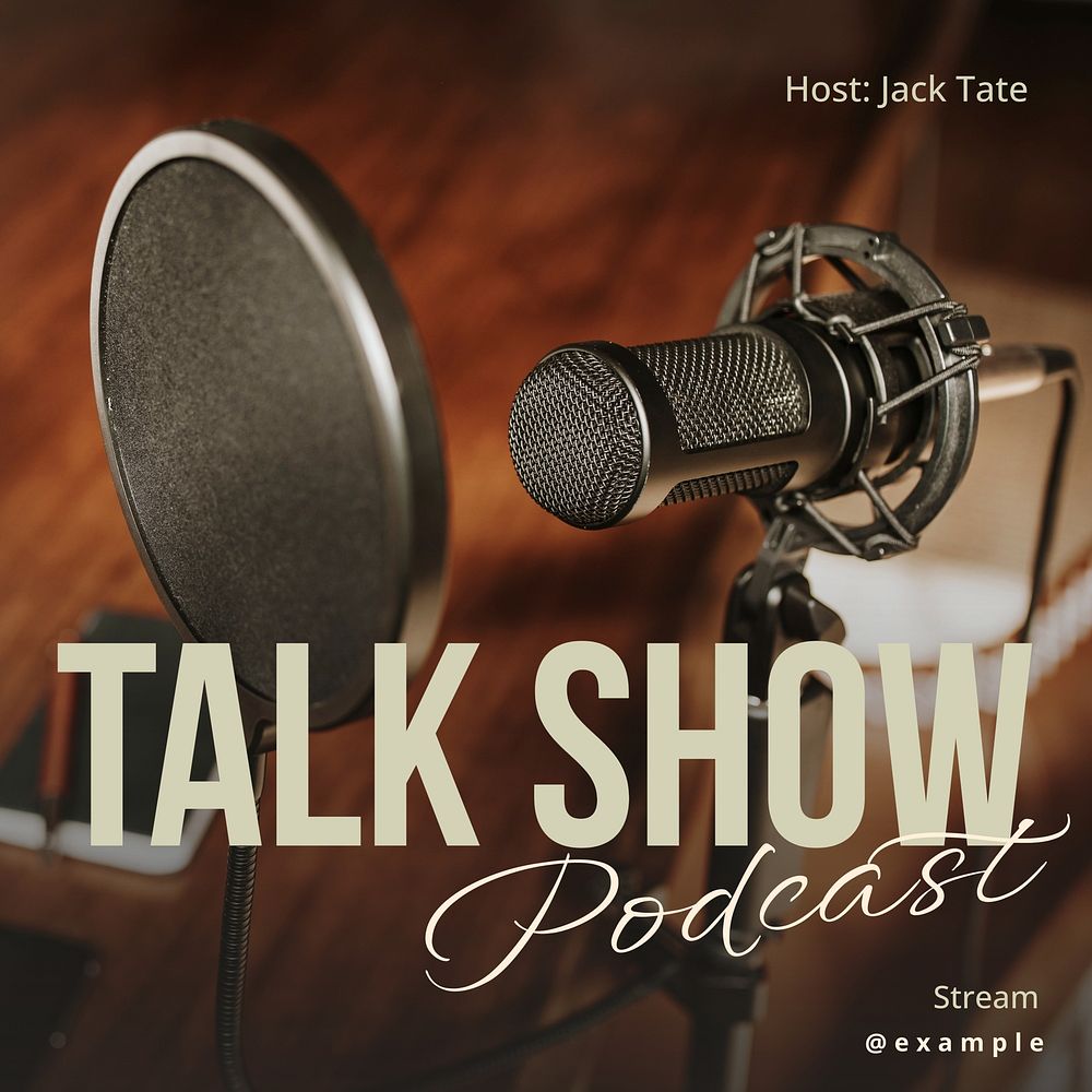 Talk show podcast Instagram post template
