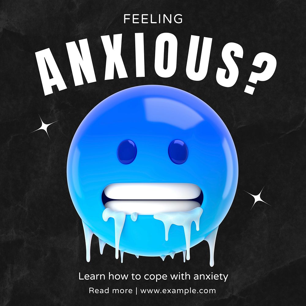 Mental health psychology Instagram post template