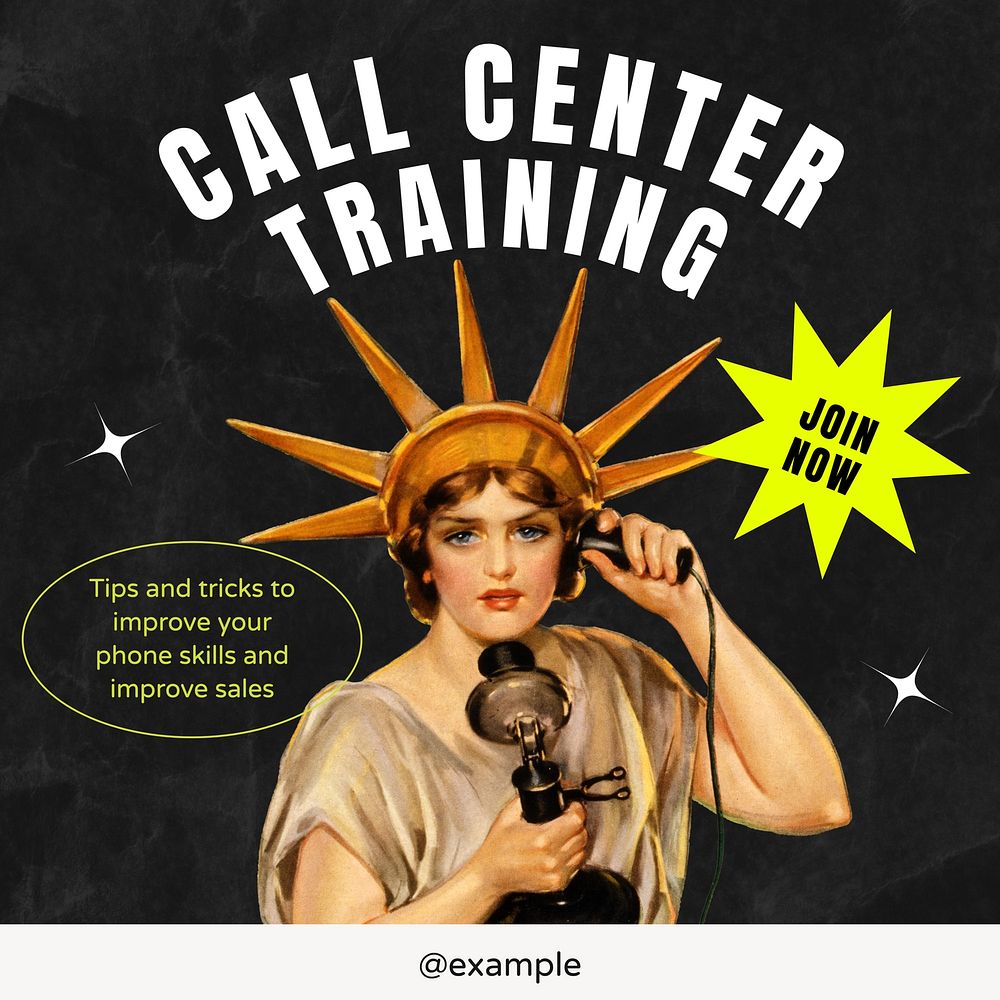 Call center training Instagram post template