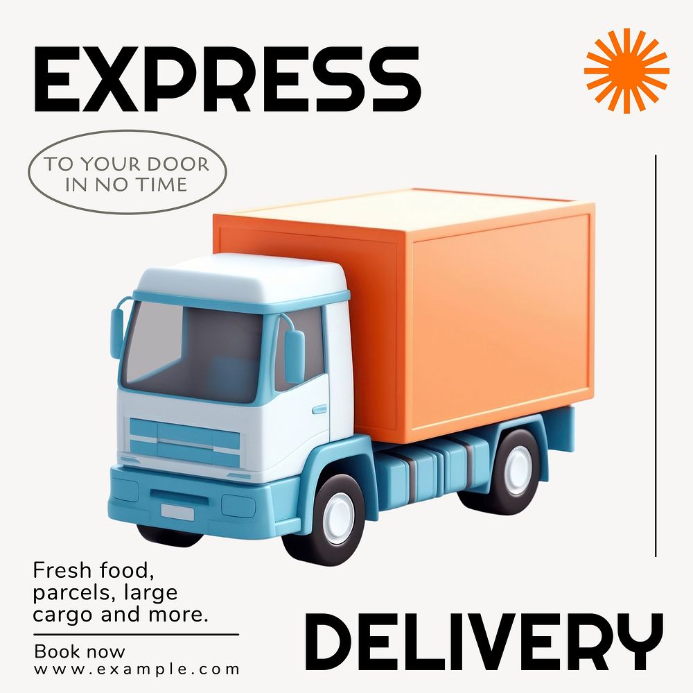 Express delivery Instagram post template