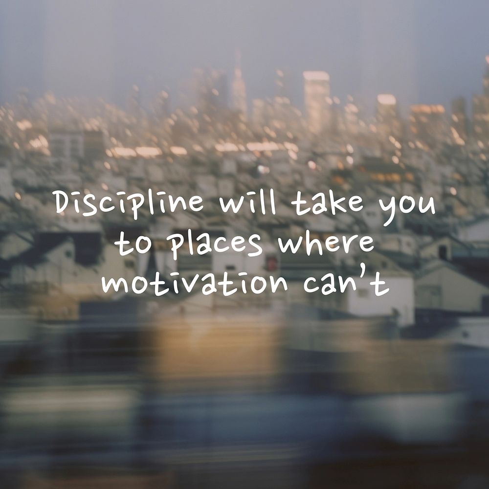 Discipline quote Instagram post template