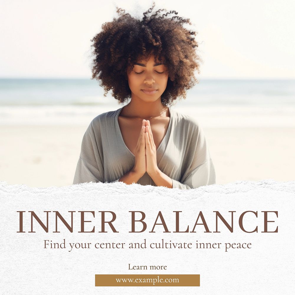 Inner balance Instagram post template