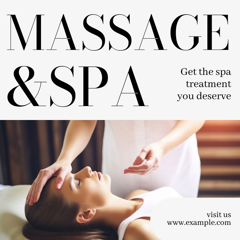 Massage & spa Facebook post template