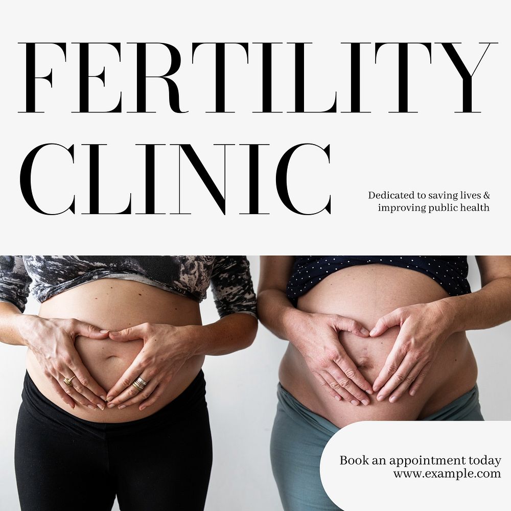 Fertility clinic Instagram post template design