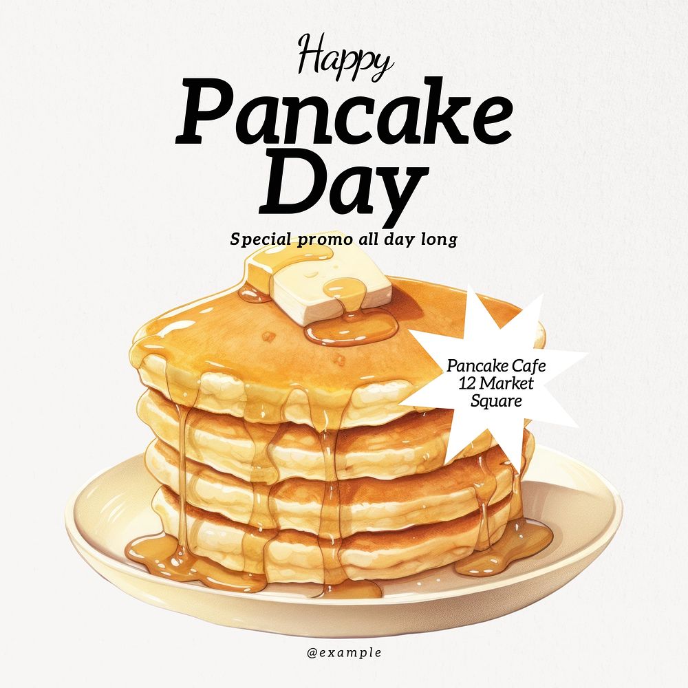 Pancake day Facebook post template