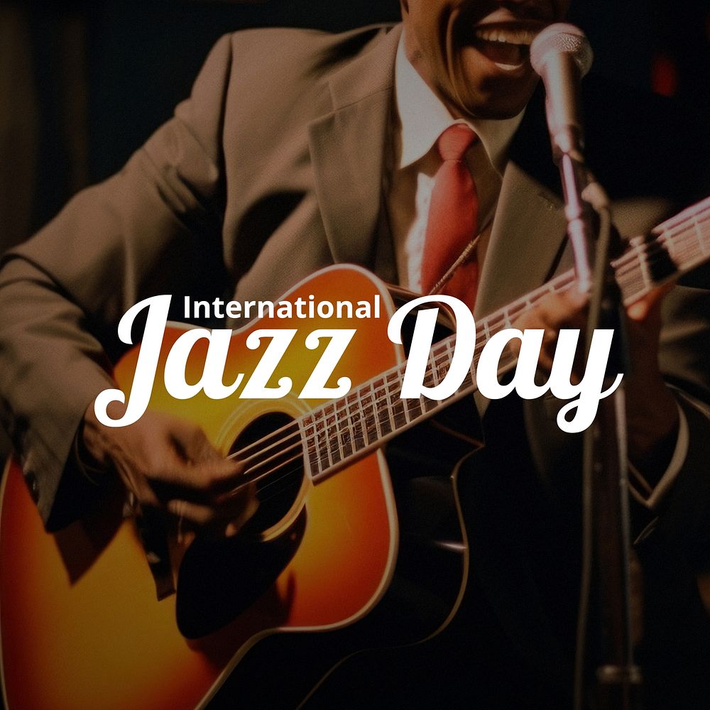 International jazz day Instagram post template