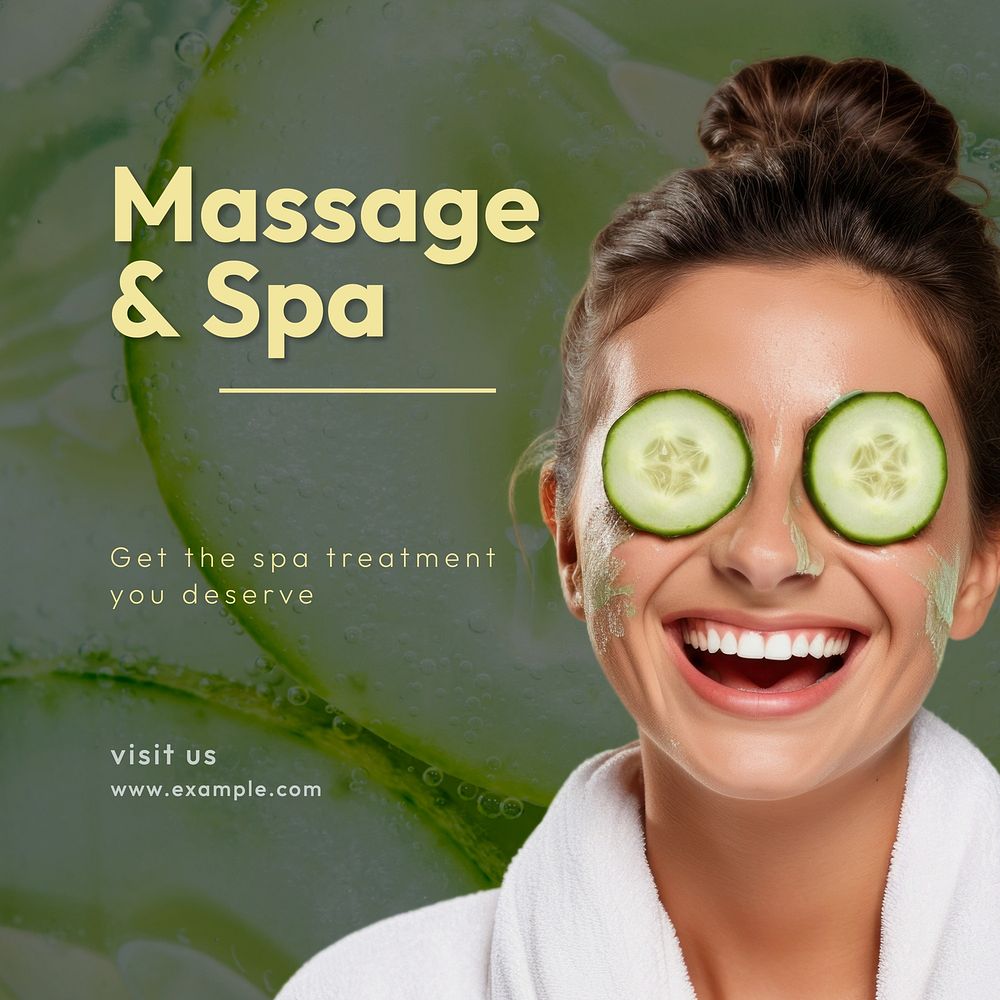 Massage & spa Facebook post template