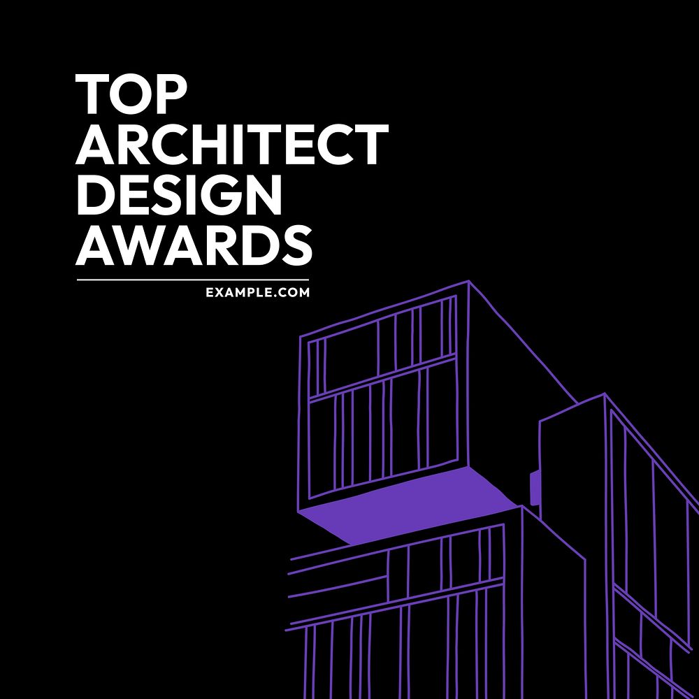 Architect award Instagram post template