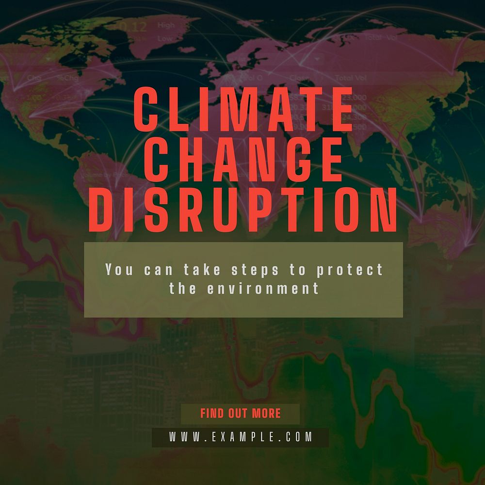 Climate change disruption Instagram post template