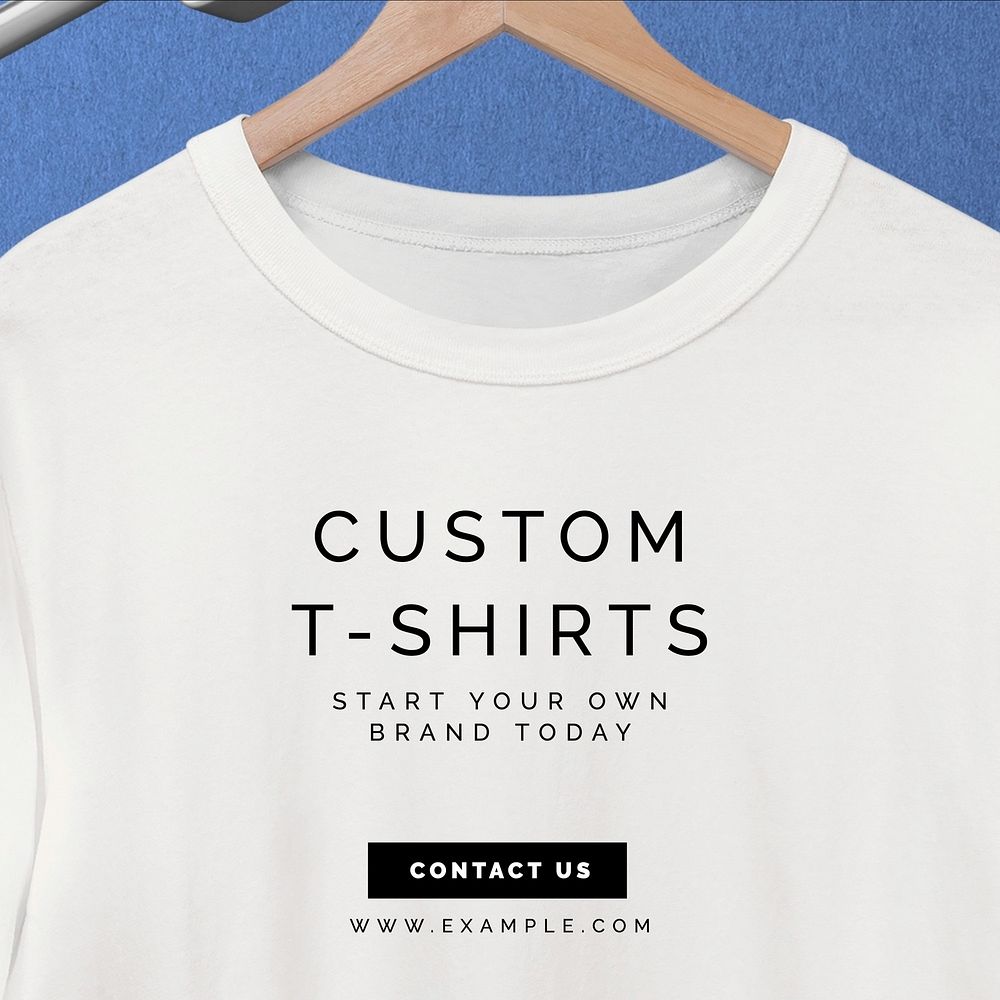 Custom t-shirts  Instagram post template design