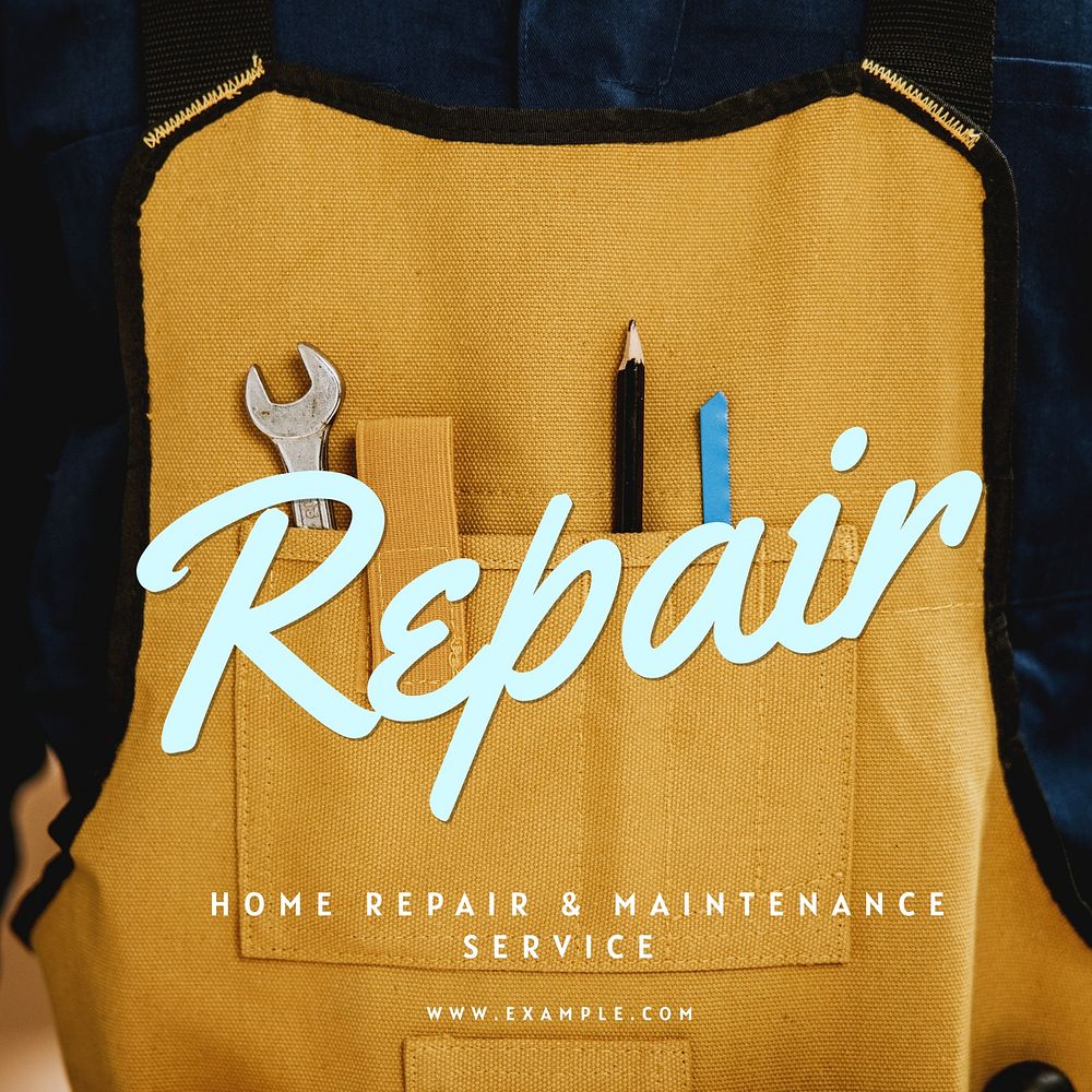 Home repair service Instagram post template