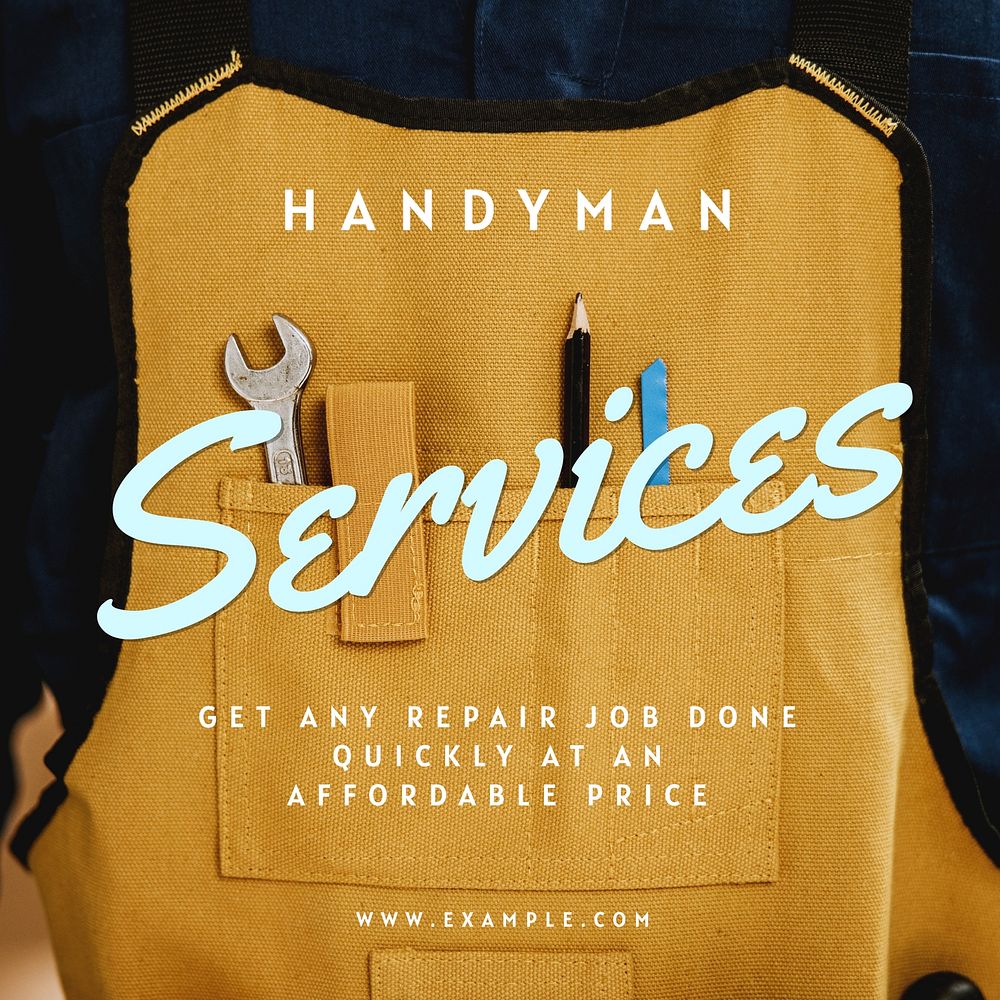 Handyman services Instagram post template