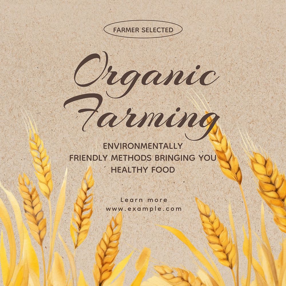Organic farming Instagram post template