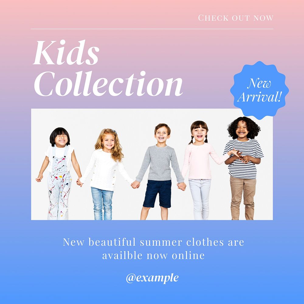 Kids collection  Instagram post template