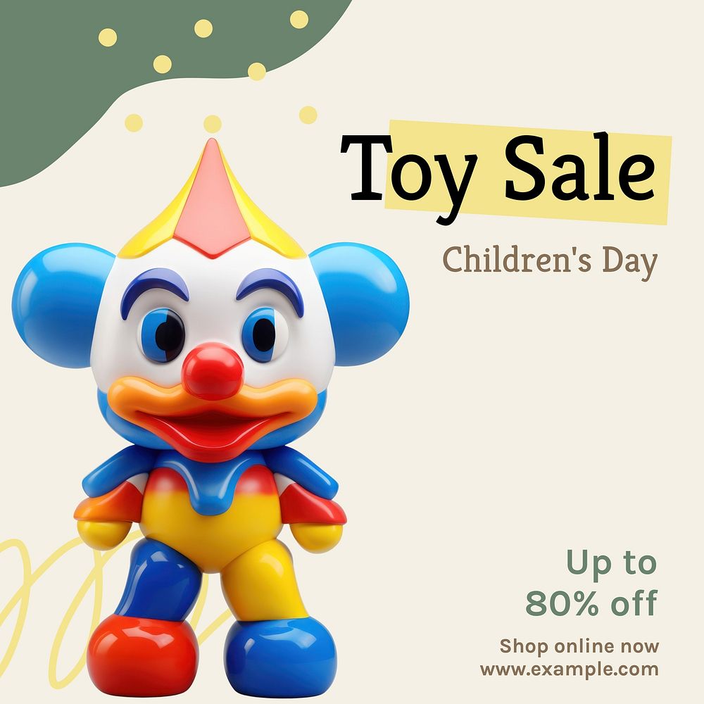 Toy sale Instagram post template