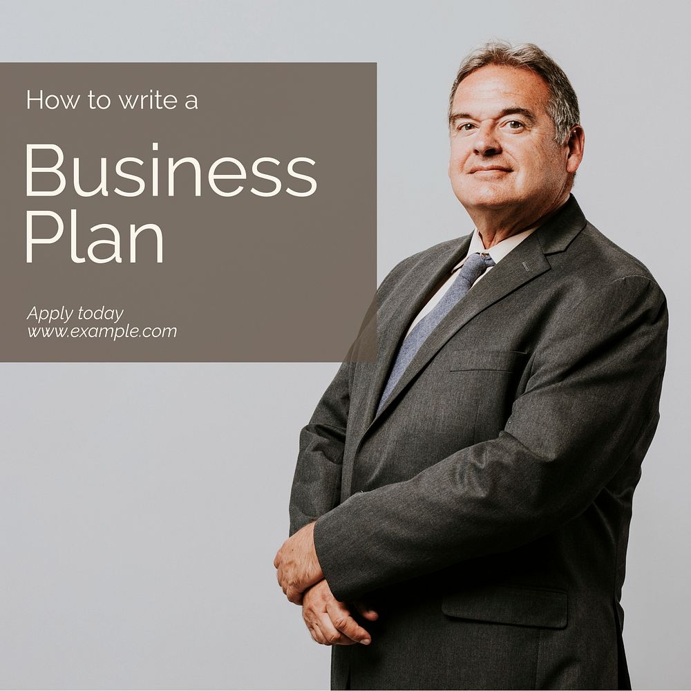 Business plan Instagram post template design