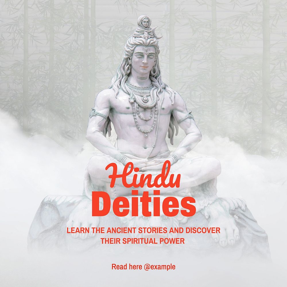 Hindu deities Instagram post template