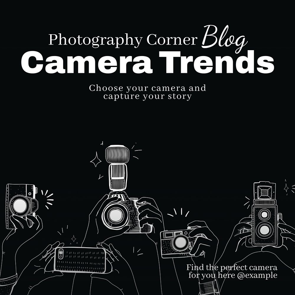 Photography camera Instagram post template