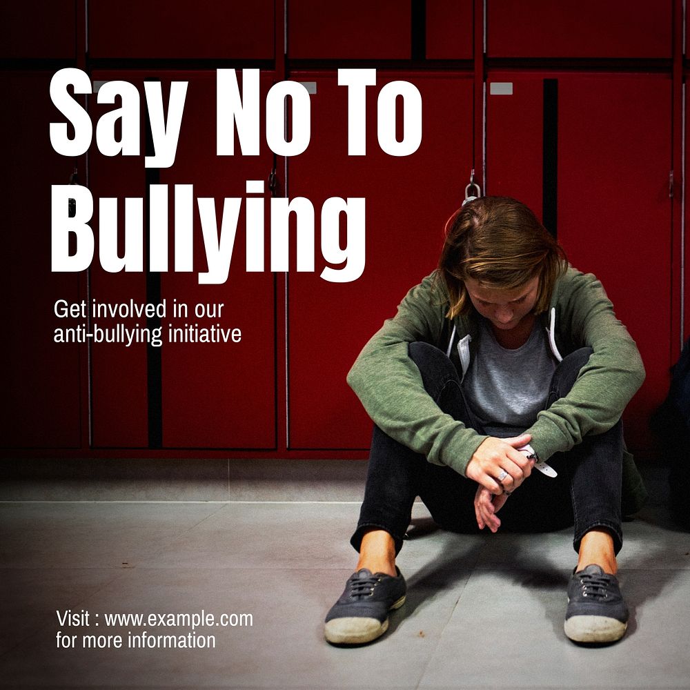 Anti-bullying Instagram post template design