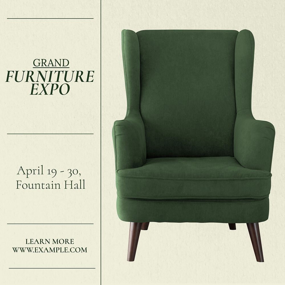 Furniture expo Instagram post template