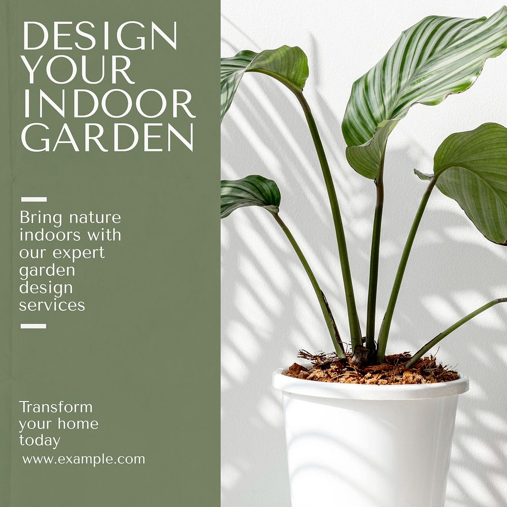Design your garden Instagram post template    design