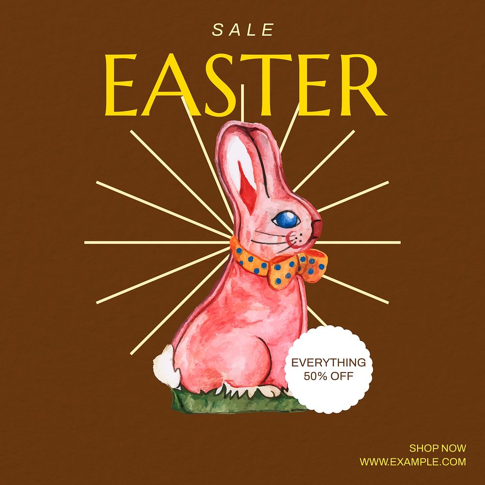 Easter sale  Instagram post template
