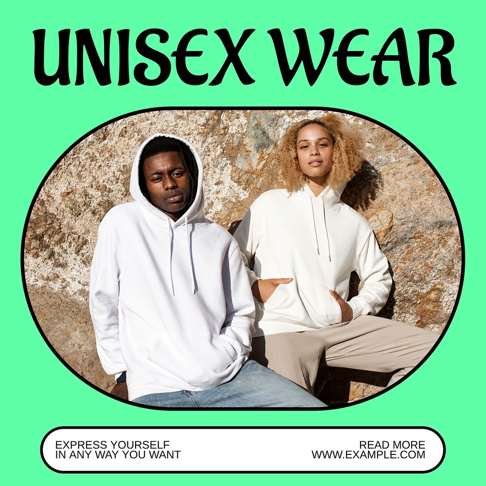 Unisex wear Instagram post template