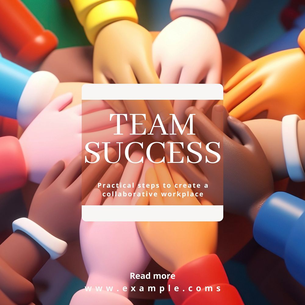 Team success Instagram post template