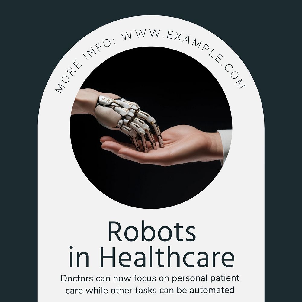 Healthcare robots Instagram post template