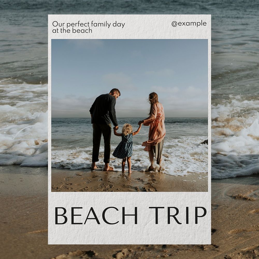 Beach trip  Instagram post template