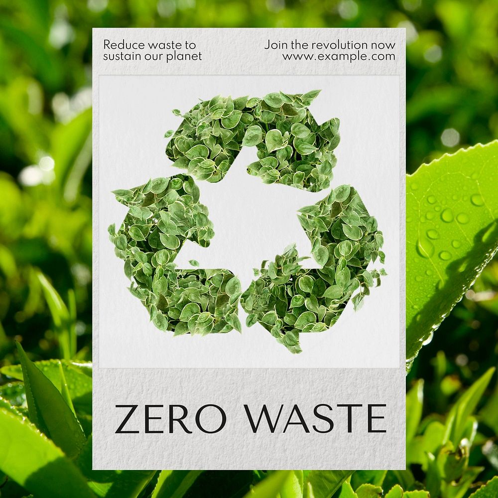 Zero waste Instagram post template