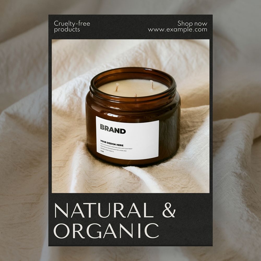Natural  organic Instagram post template design