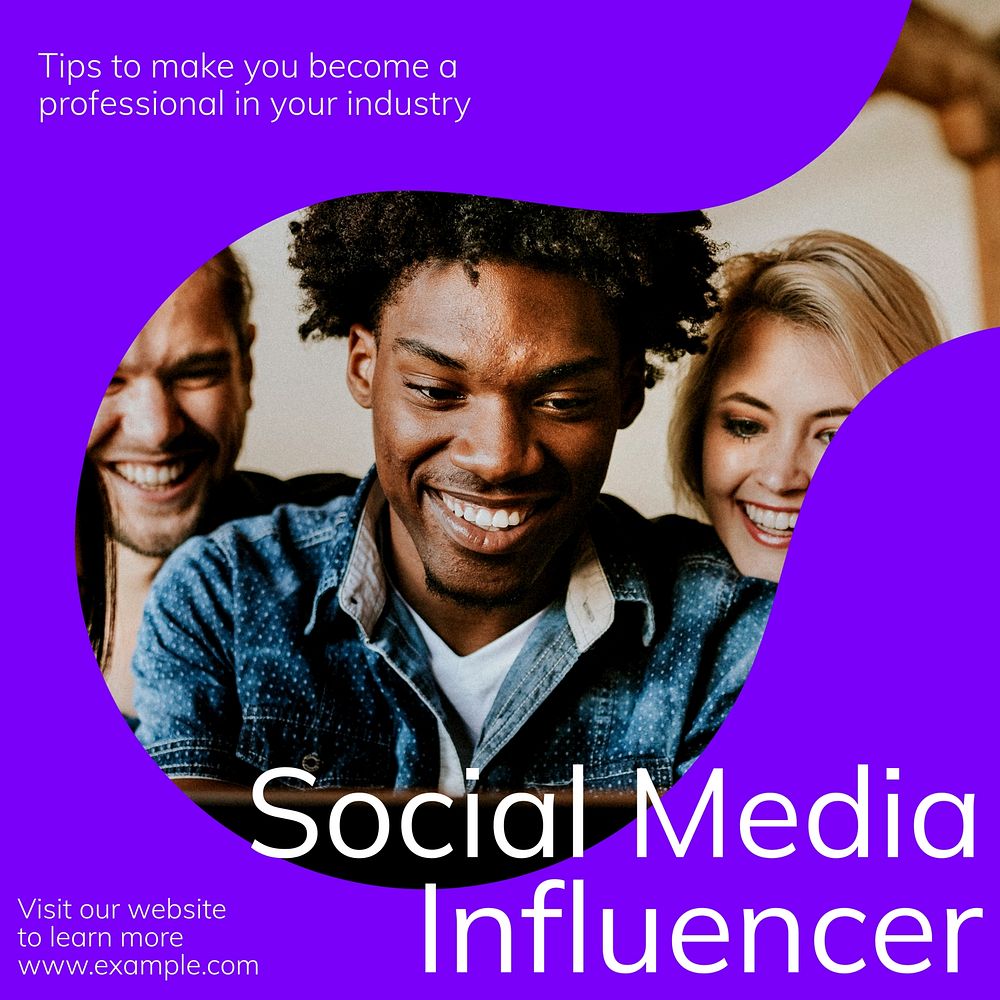 Social media influencer Instagram post template design