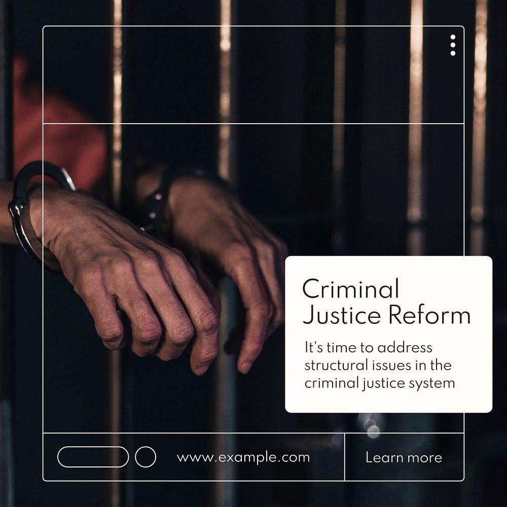Criminal justice reform Instagram post template