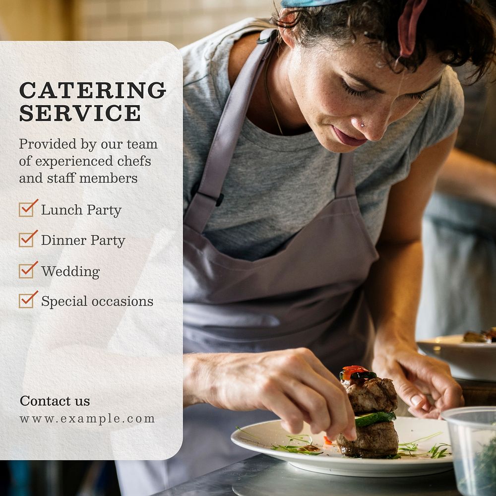 Catering service Instagram post template