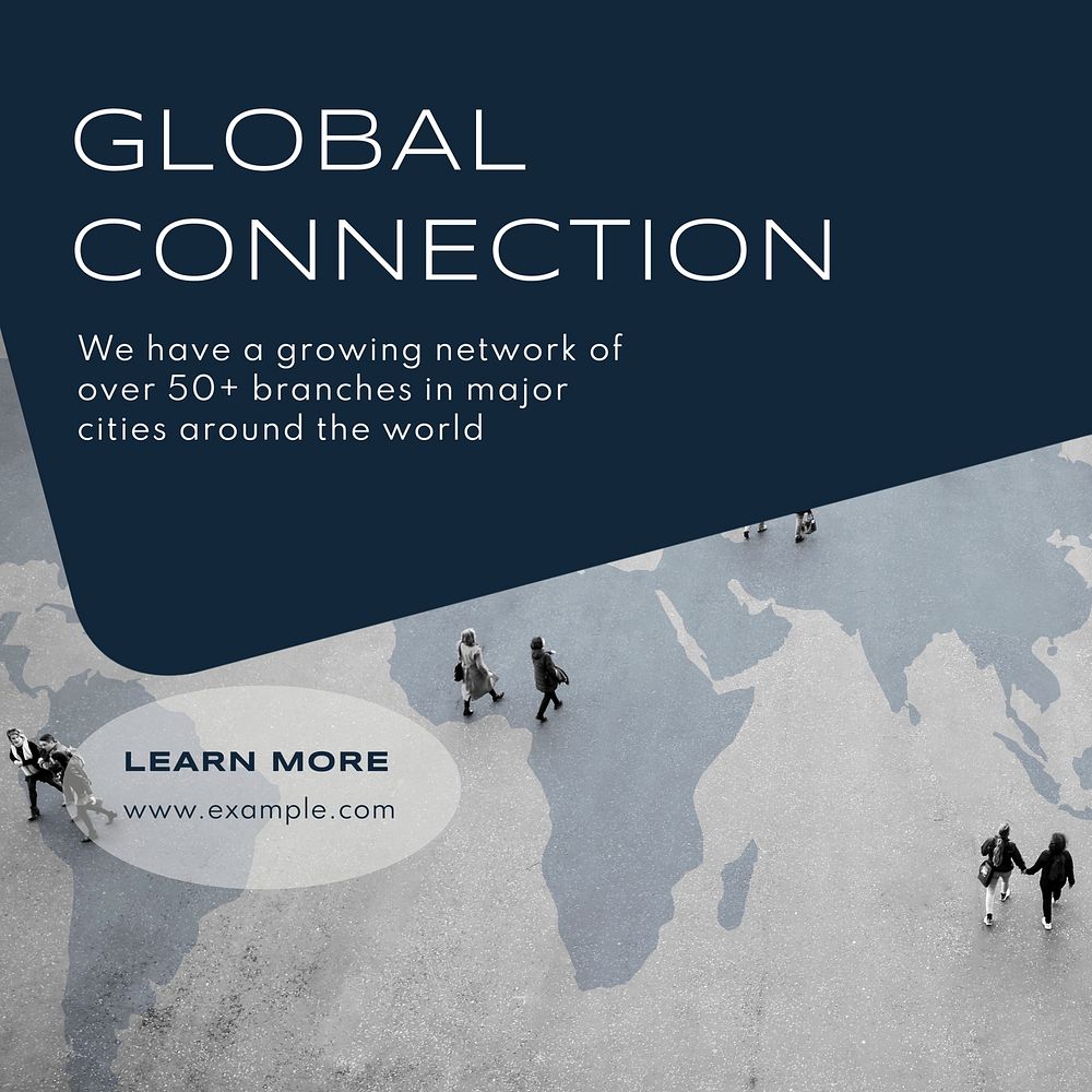 Global connection Instagram post template