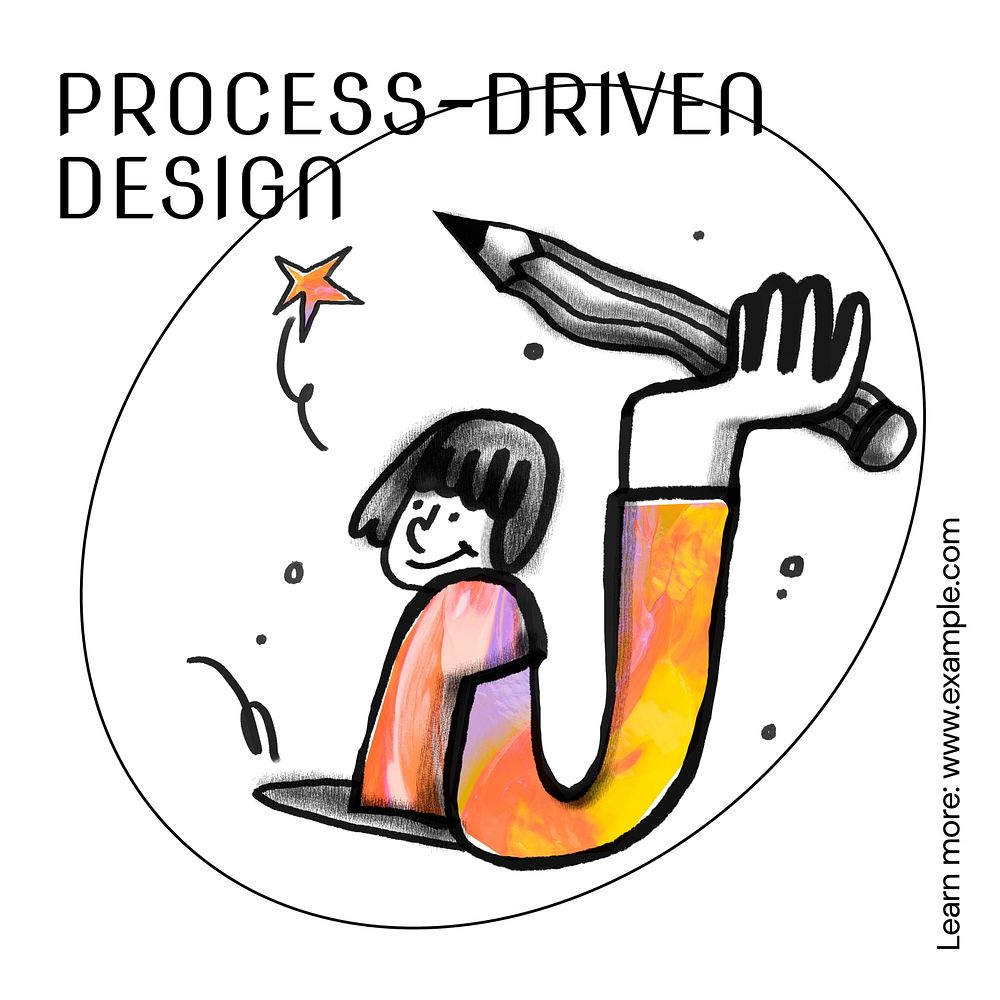 Process-driven  Instagram post template design